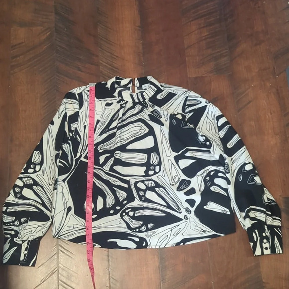 cupcakes & cashmere Black and White Blouse, US L - Picture 5 of 7